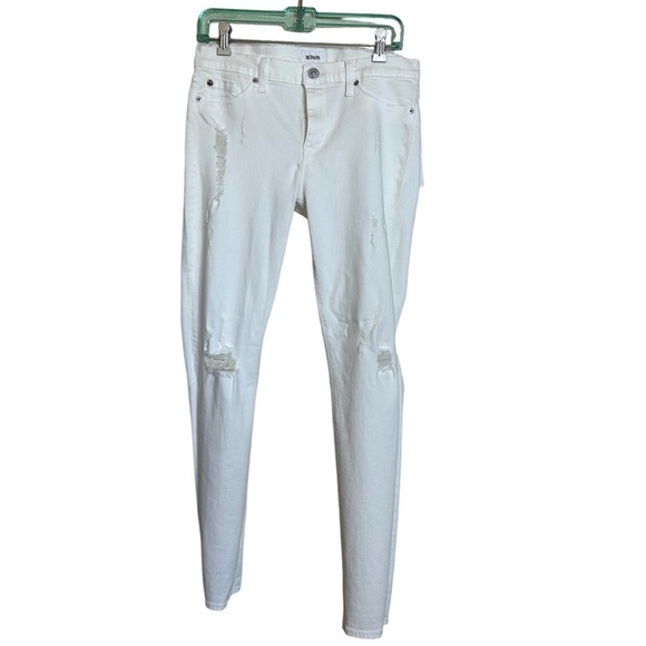Hudson Nico Midrise Super Skinny Ankle Jean in White - Picture 3 of 11